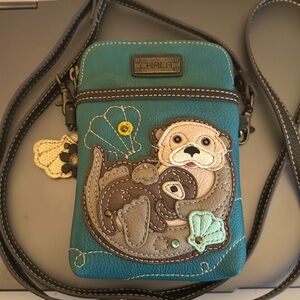 Chapa over the body bag. Also has a strap to adjust smaller bag. 8x5